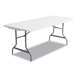 Alera Resin Rectangular Folding Table, Square Edge, 72w x 30d x 29h, Platinum (ALE65600)