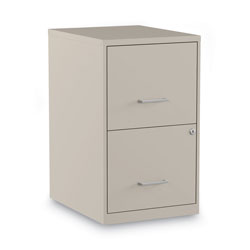 Alera Soho Vertical File Cabinet, 2 Drawers: File/File, Letter, Putty, 14 in x 18 in x 24.1 in
