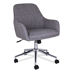 Alera Workspace by Alera Mid-Century Task Chair, Supports Up to 275 lb, 18.9 in to 22.24 in Seat Height, Gray Seat, Gray Back