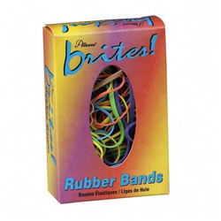 Alliance Rubber Brites Pic-Pac Rubber Bands, Size 54 (Assorted), 0.04 in Gauge, Assorted Colors, 1.5 oz Box