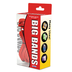 Alliance Rubber Big Bands Rubber Bands, Size 117B, 0.07 in Gauge, Red, 48/Box