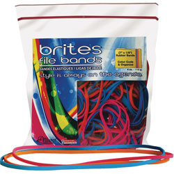 Alliance Rubber File Rubber Bands, 7" x 1/8", 50 Count, Yellow, Blue, Lime
