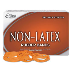 Alliance Rubber Non-Latex Rubber Bands, Size 54 (Assorted), 0.04 in Gauge, Orange, 1 lb Box