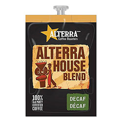 ALTERRA® Coffee Freshpack Pods, House Blend Decaf, Light Roast, 0.25, 100/Carton