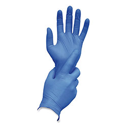 AMBITEX® N400 Series Powder-Free Nitrile Gloves, Medium, Blue, 100/Box