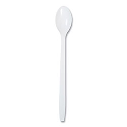 Amercare Polypropylene Cutlery, Soda Spoon, 7.87 in, White, 1,000/Carton