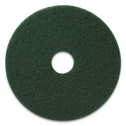 Americo® Scrubbing Pads, 17 in Diameter, Green, 5/CT