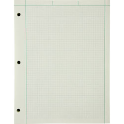 Ampad Engineer Pads, Ruled 5x5 Sq/Inch, 200 Sheets/Pad, 8-1/2"x11", Green