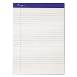 Ampad Perforated Writing Pads, Wide/Legal Rule, 50 White 8.5 x 11.75 Sheets, Dozen