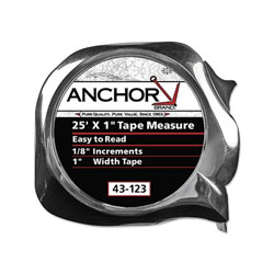 Anchor Easy to Read Tape Measure, 3/4 in x 16 ft, Chrome