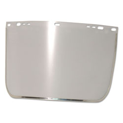 Anchor Face Shield Visor, 15 1/2 in x 9 in, Clear, Bound, Plastic/Aluminum