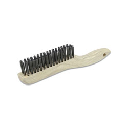 Anchor Hand Scratch Brush, 4 x 16 Rows, 0.012 in Steel Fill, Shoe Handle