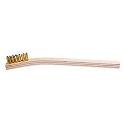 Anchor Inspection Brushes, 3 x 7 Rows, Brass, Bent Wood Handle