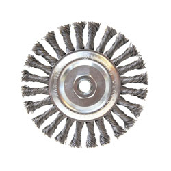 Anchor Stringer Bead Wheel Brushes, 6 in D x 1/2 in W, 0.023 in Steel Wire