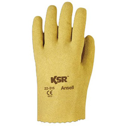 Ansell KSR® Multi-Purpose Vinyl-Coated Gloves, Interlock Knit Liner, 10, Yellow