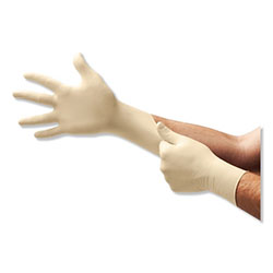 Ansell Diamond Grip™ MF-300 Disposable Latex Powder-Free Gloves, 6.3 mil Palm/7.9 mil Finger, Small, Natural
