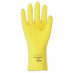 Ansell FL 200 Gloves, 9, Natural Latex, Lemon Yellow