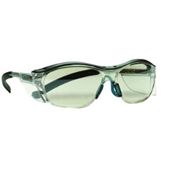 AO Safety Nuvo Safety Glasses, Clear Anti-Fog Lens, Gray Frame