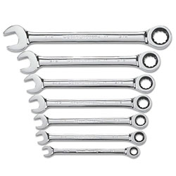 Apex 7 Piece Combination Ratcheting Wrench Sets, SAE