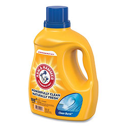 Arm & Hammer® Dual HE Clean-Burst Liquid Laundry Detergent, 105 oz Bottle, 4/Carton