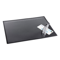 Artistic Office Products Lift-Top Pad Desktop Organizer with Clear Overlay, 31 x 20, Black