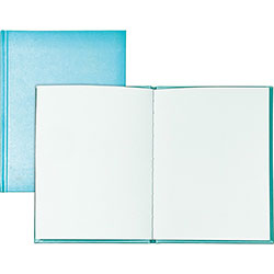 Ashley Hardcover Blank Book - 28 Pages - 6 in x 8 in - Blue Cover - Hard Cover, Durable