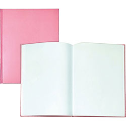 Ashley Hardcover Blank Book - 28 Pages - 8 1/2 in x 11 in - Pink Cover - Hard Cover, Durable