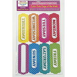 Ashley Magnetic Chalkboard Days of the Week - 8 - Write on/Wipe off - Multicolor