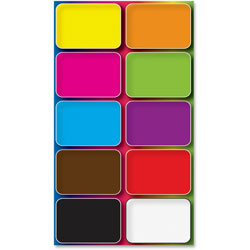 Ashley Mini Whiteboard Erasers, Colors, 2 in x 1-1/2 in x 3/4 in,