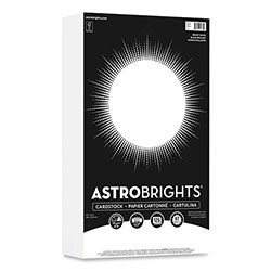Astrobrights Color Cardstock, 65 lb Cover Weight, 8.5 x 14, Bright White, 125/Pack