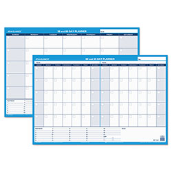 At-A-Glance 30/60-Day Undated Horizontal Erasable Wall Planner, 36 x 24, White/Blue Sheets, Undated