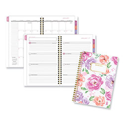 At-A-Glance Badge Floral Weekly/Monthly Planner, Floral Artwork, 8.5 x 6.38, White/Multicolor Cover, 13-Month (Jan to Jan): 2024 to 2025