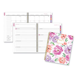 At-A-Glance Badge Floral Weekly/Monthly Planner, Floral Artwork, 11 x 9.2, White/Multicolor Cover, 13-Month (Jan to Jan): 2024 to 2025