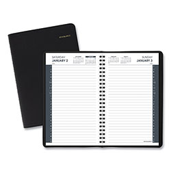 At-A-Glance Daily Appointment Book with 30-Minute Appointments, 8 x 5, Black Cover, 12-Month (Jan to Dec): 2024