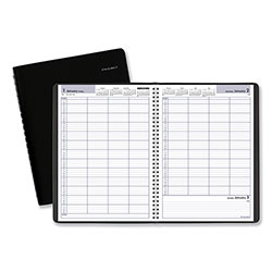 At-A-Glance DayMinder Four-Person Group Daily Appointment Book, 11 x 8, Black Cover, 12-Month (Jan to Dec): 2024