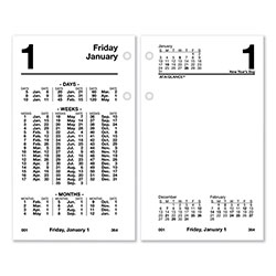 At-A-Glance Financial Desk Calendar Refill, 3.5 x 6, White Sheets, 12-Month (Jan to Dec): 2024