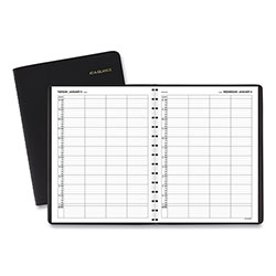 At-A-Glance Four-Person Group Daily Appointment Book, 11 x 8, Black Cover, 12-Month (Jan to Dec): 2024