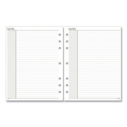 At-A-Glance Lined Notes Pages for Planners/Organizers, 8.5 x 5.5, White Sheets, Undated