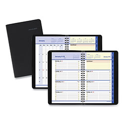 At-A-Glance QuickNotes Weekly Block Format Appointment Book, 8.5 x 5.5, Black Cover, 12-Month (Jan to Dec): 2024 (AAG760205)