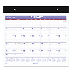 At-A-Glance Repositionable Wall Calendar, 15 x 12, White/Blue/Red Sheets, 12-Month (Jan to Dec): 2024
