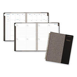 At-A-Glance Signature Collection Black/Gray Felt Weekly/Monthly Planner, 11.25 x 9.5, Black/Gray Cover, 13-Month (Jan to Jan): 2024-2025