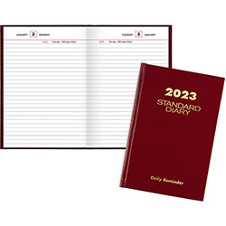 At-A-Glance Standard Diary Daily Reminder Book, 2024 Edition, Medium/College Rule, Red Cover, (201) 7.5 x 5.13 Sheets