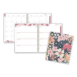 At-A-Glance Thicket Weekly/Monthly Planner, Floral Artwork, 11 x 9.25, Gray/Rose/Peach Cover, 12-Month (Jan to Dec): 2024