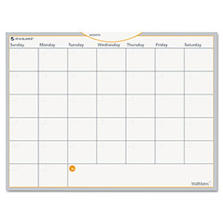 At-A-Glance WallMates Self-Adhesive Dry Erase Monthly Planning Surfaces, 24 x 18, White/Gray/Orange Sheets, Undated (AAGAW502028)