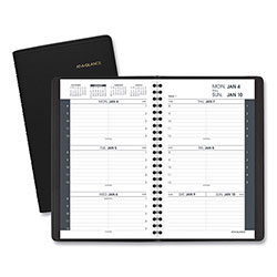 At-A-Glance Weekly Block Format Appointment Book Ruled for Hourly Appointments, 8 x 5, Black Cover, 12-Month (Jan to Dec): 2024