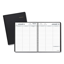 At-A-Glance Weekly Planner Ruled for Open Scheduling, 8.75 x 6.75, Black Cover, 12-Month (Jan to Dec): 2024