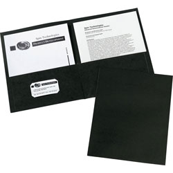 Avery 2-Pocket Folder, Letter-size, 20Sh/Pocket, 125/CT, Black