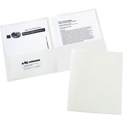 Avery 2-Pocket Folder, Letter-size, 20Sh/Pocket, 125/CT, White