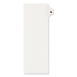 Avery Allstate Legal #94 Side Tab Dividers, White