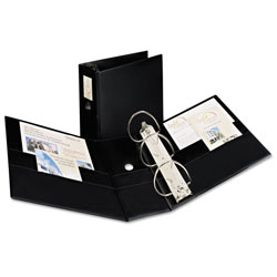 Avery Durable Non-View Binder with DuraHinge and EZD Rings, 3 Rings, 5 in Capacity, 11 x 8.5, Black